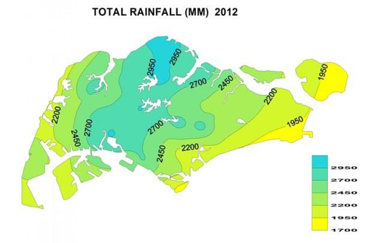 Singapore regn kart