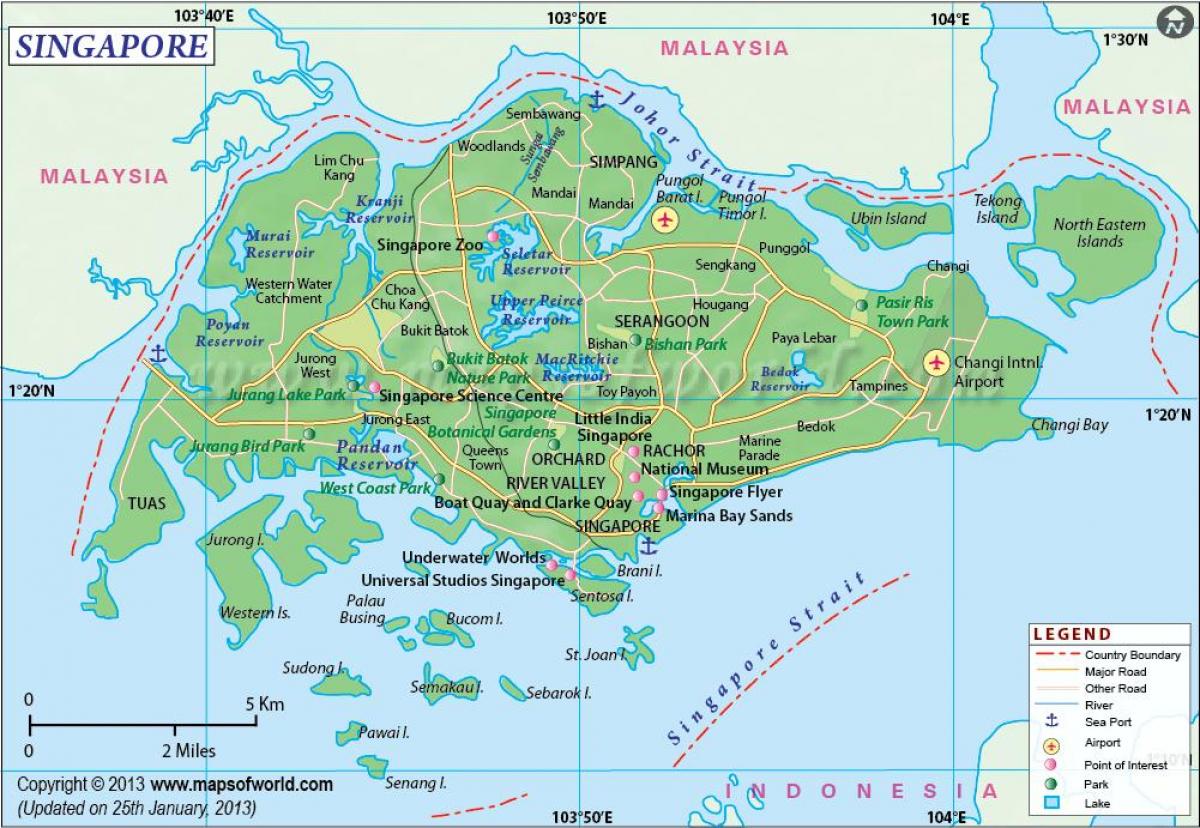 Singapore plassering på kartet
