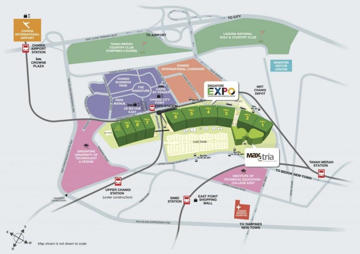 kartet av Singapore expo