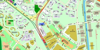 Kart av Jurong Øst