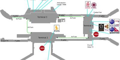 Kartet av Singapore airport
