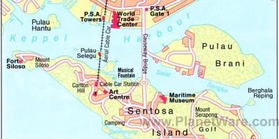 Kartet av Singapore attraksjoner