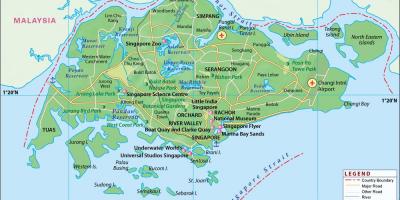 Kartet av Singapore city