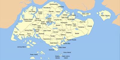 Kartet av Singapore erp