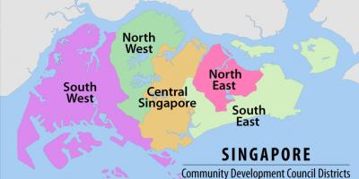 Kart over Singapore-regionen