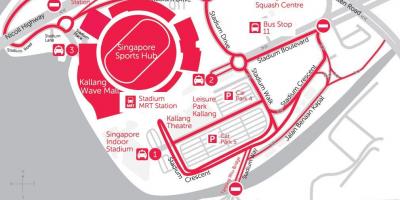 Kartet av Singapore sports-hub